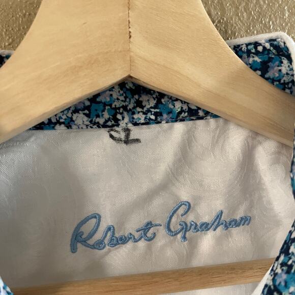 NEW Robert Graham Bell Gardens printed classic-fit button down - Picture 4 of 9